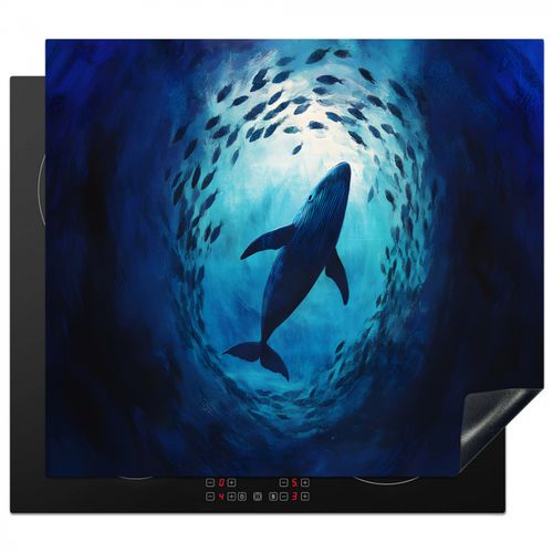 Protezione piano induzione - Balena - Pesce - Blu scuro