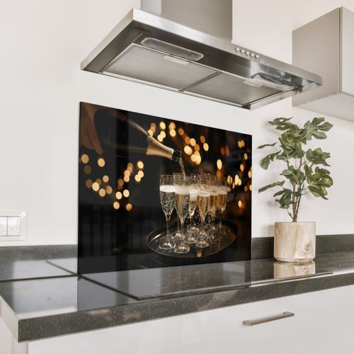 Parafango in alluminio - Luci - Champagne - Vassoio - Bicchieri