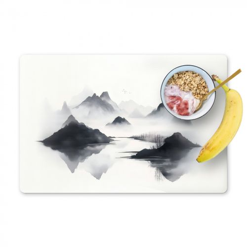 Tovagliette - Montagne - Nebbia - Acqua - Bianco