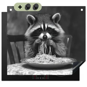 Beschemer a induzione con ganci - Procione - Carino - Pasta - Tovaglia - Nero - Bianco