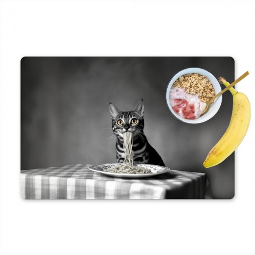 Tovagliette - Bengala - Gatto - Tovaglia - Nero - Bianco - Animale