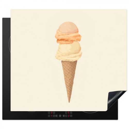 Protezione piano induzione - Minimalista - Paletta per gelato - Corno - Beige