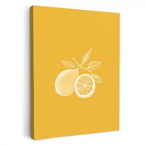 Dipinti su tela - Limoni - Illustrazione - Minimalista - Giallo