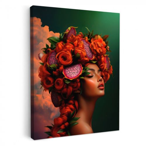 Dipinti su tela - Donna - Bevande alla frutta - Rose