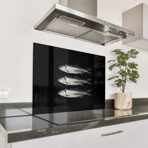 Parafango in alluminio - Aringa - Pesce - Nero
