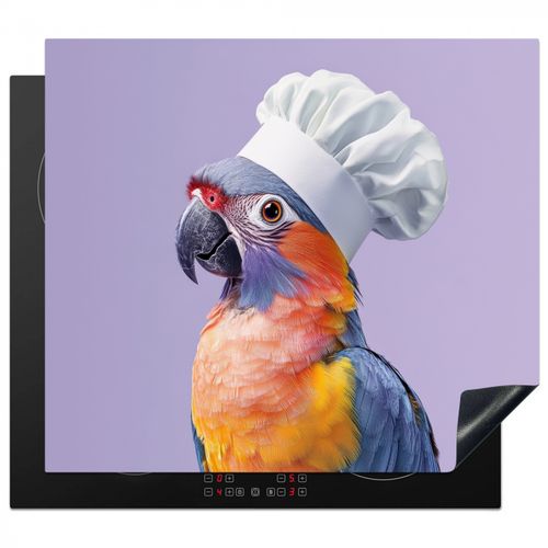 Protezione piano induzione - Pappagallo - Cappello da cuoco - Viola - Carino