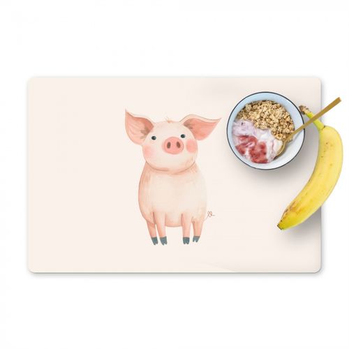 Tovagliette - Maiale - Rosa - Animale - Colori pastello