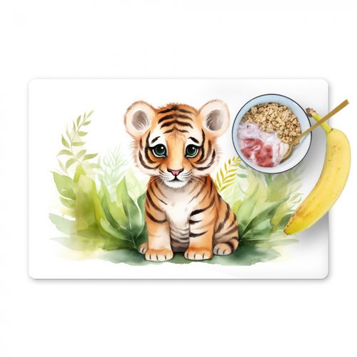 Tovagliette - Tigre - Piante - Bambino - Acquerello - Vita selvatica