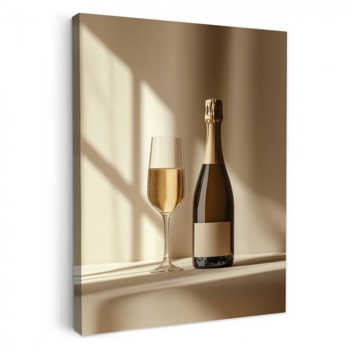 Dipinti su tela - Champagne - Beige - Ombra - Bolle