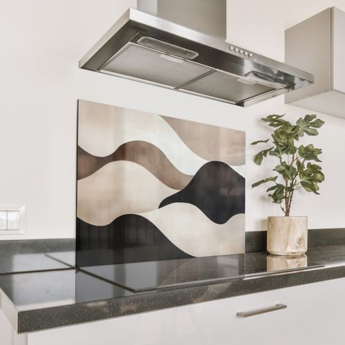 Parafango in alluminio - Onde - Astratto - Beige