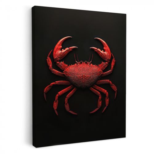 Dipinti su tela - Granchio - Rosso - Pesce - Crostacei