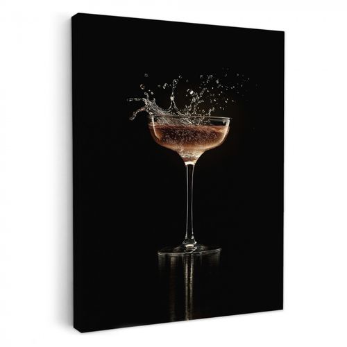 Dipinti su tela - Cocktail - Nero - Spruzzi - Vetro