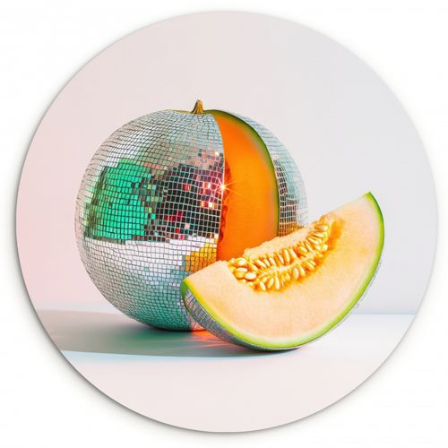 Quadro rotondo - Disco - Discoball - Melone - Pastello