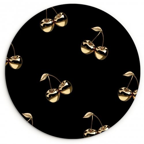 Quadro rotondo - Motivo - Ciliegio - Oro - Cromo