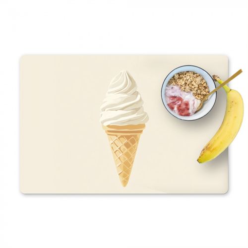 Tovagliette - Cono gelato - Bianco