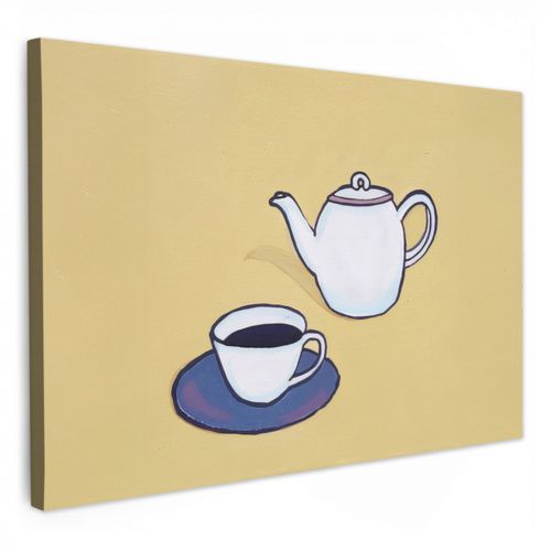 Dipinti su tela - Teiera - Tazza - Beige - Illustrazione