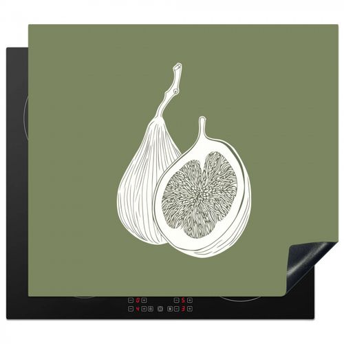 Protezione piano induzione - Fichi - Minimalista - Disegnato - Verde muschio