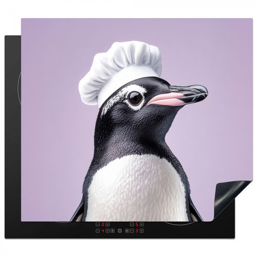 Protezione piano induzione - Pinguino - Cappello da cuoco - Dolce - Viola