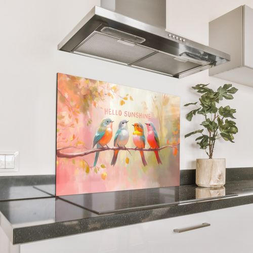 Parafango in alluminio - Uccelli - Ramo - Citazione - Rosa