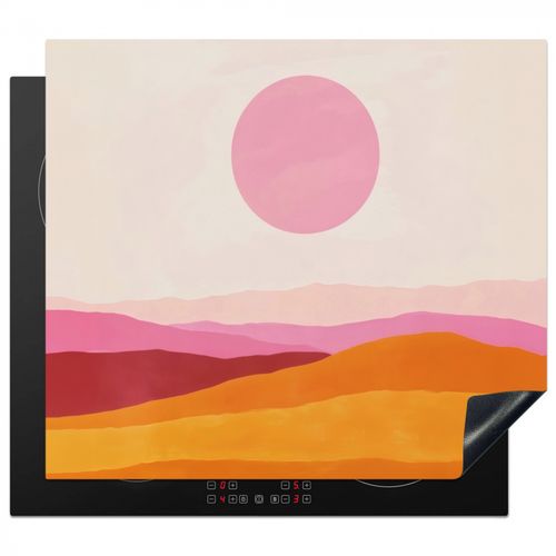Protezione piano induzione - Colline - Arancione - Sole - Astratto