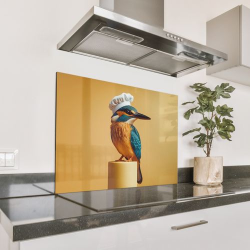 Parafango in alluminio - Martin pescatore - Pilastro - Cappello da cuoco - Uccello