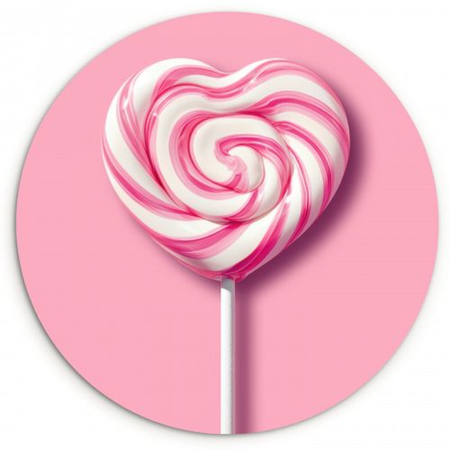 Caramella - Lecca-lecca - Cuore - Rosa