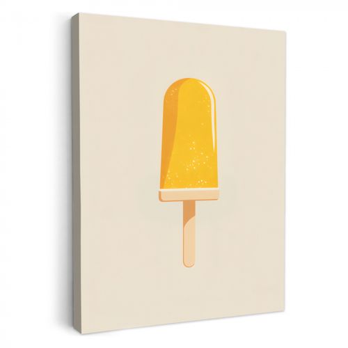 Dipinti su tela - Gelato all'arancia - stecco - acqua