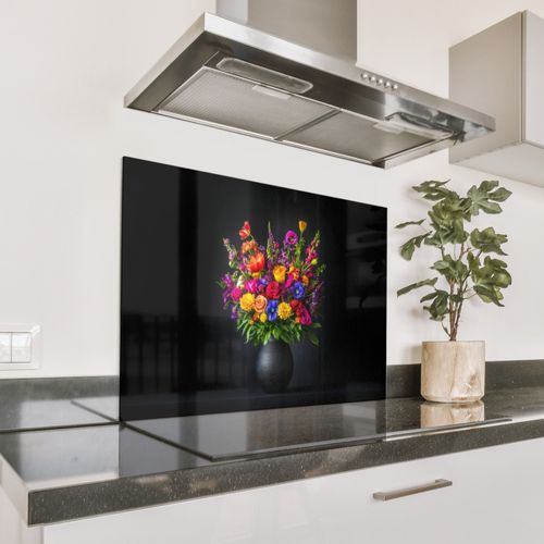Parafango in alluminio - Colori vivaci - Fiori - Vaso