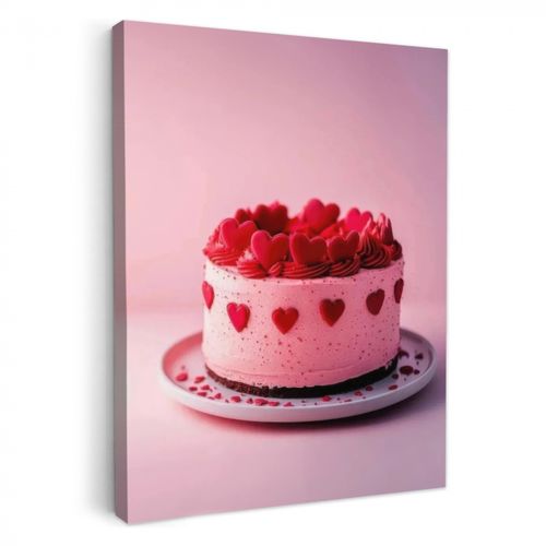 Dipinti su tela - Torta - Cuore - Rosa