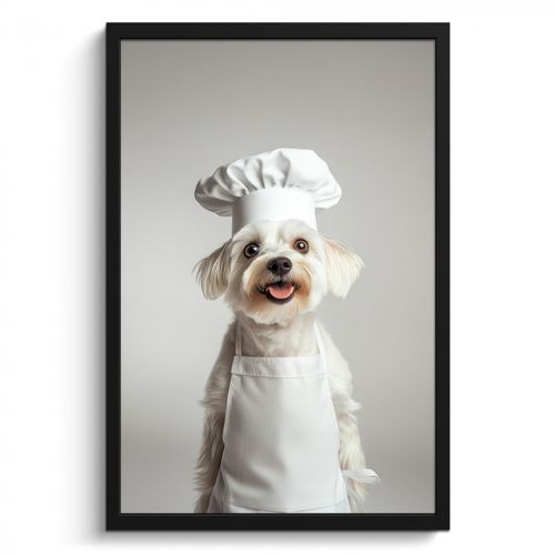 KitchenYeah - Cucina - Cornice per foto - Cane - Bianco - Cuoco