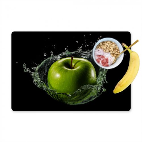 Tovagliette - Mela - Verde - Frutta - Acqua - Nero