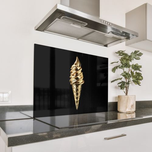 Parafango in alluminio - Gelato - Oro - Nero - Cibo