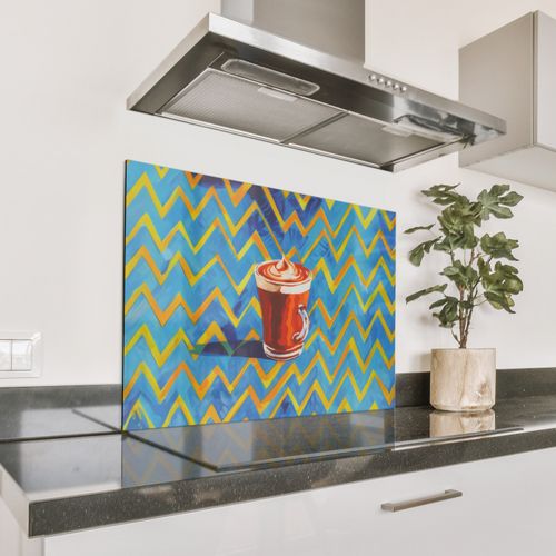 Parafango in alluminio - Tazza - Caffè - Zigzag - Panna montata