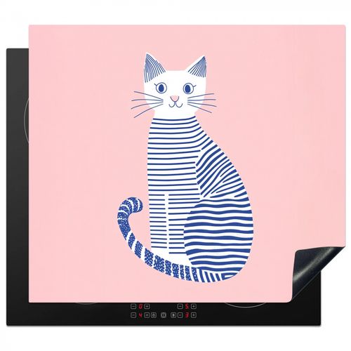 Gatto - Illustrazione - Minimalista - Rosa