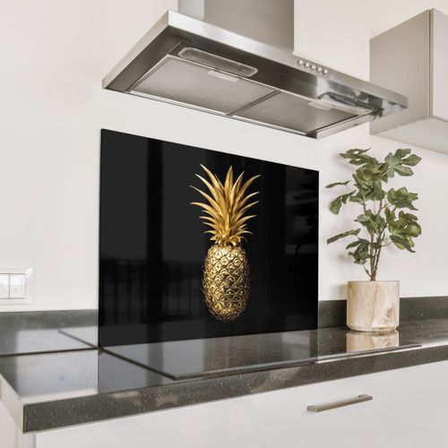 Parafango in alluminio - Ananas - Nero - Oro - Lusso