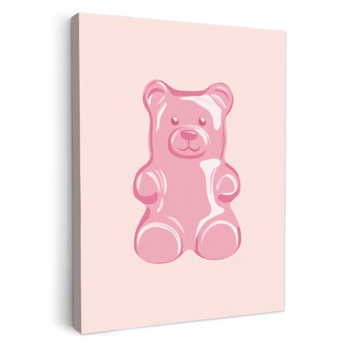 Dipinti su tela - Orso - Rosa - Caramella