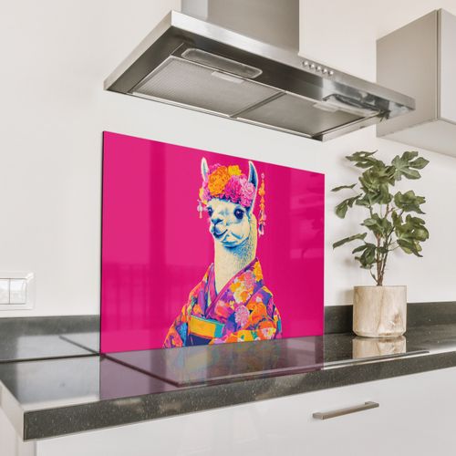 Parafango in alluminio - Lama - Kimono - Corona di fiori - Rosa brillante