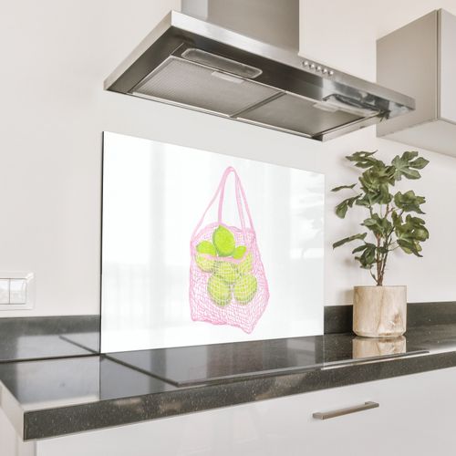 Borsa a rete - Rosa - Illustrazione - Lime