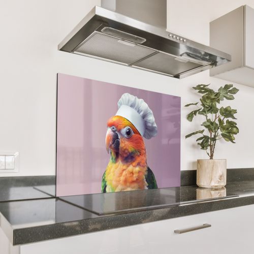 Parafango in alluminio - Pappagallo - Cappello da cuoco - Curioso - Uccello