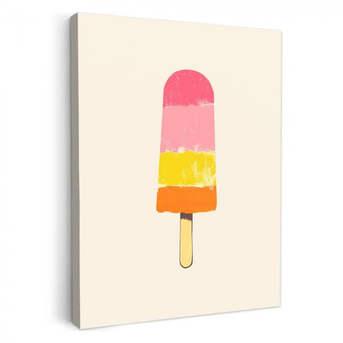 Dipinti su tela - Gelato all'acqua - Retro - Stick - Rosa