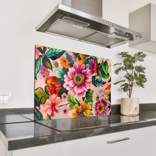 Parafango in alluminio - Fiori - Colorati - Rosa