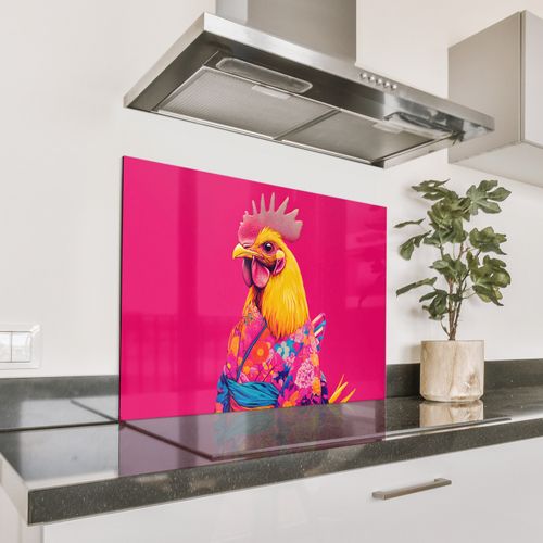 Parafango in alluminio - Gallo - Colorato - Kimono - Rosa