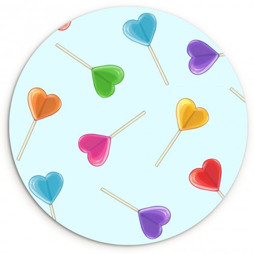 Quadro rotondo - Lecca-lecca - Arcobaleno - Caramella
