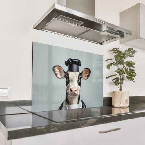 Parafango in alluminio - Mucca - Nero - Bianco - Cuoco