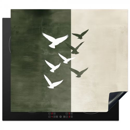 Protezione piano induzione - Japandi - Uccello - Verde
