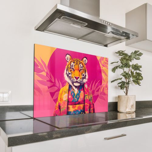 Parafango in alluminio - Tigre - Kimono - Piante - Rosa