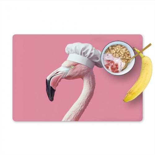 Tovagliette - Flamenco - Rosa - Gorro de cocinero - Ave