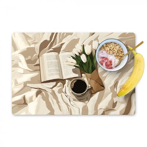 Tovagliette - Libro - Illustrazione - Tulipani - Caffè