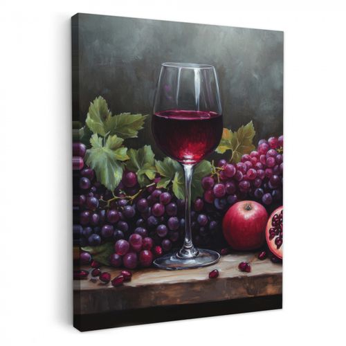 Dipinti su tela - Vino - Frutta - Natura morta