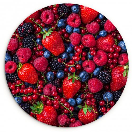 Quadro rotondo - Miscela di mirtilli e fragole